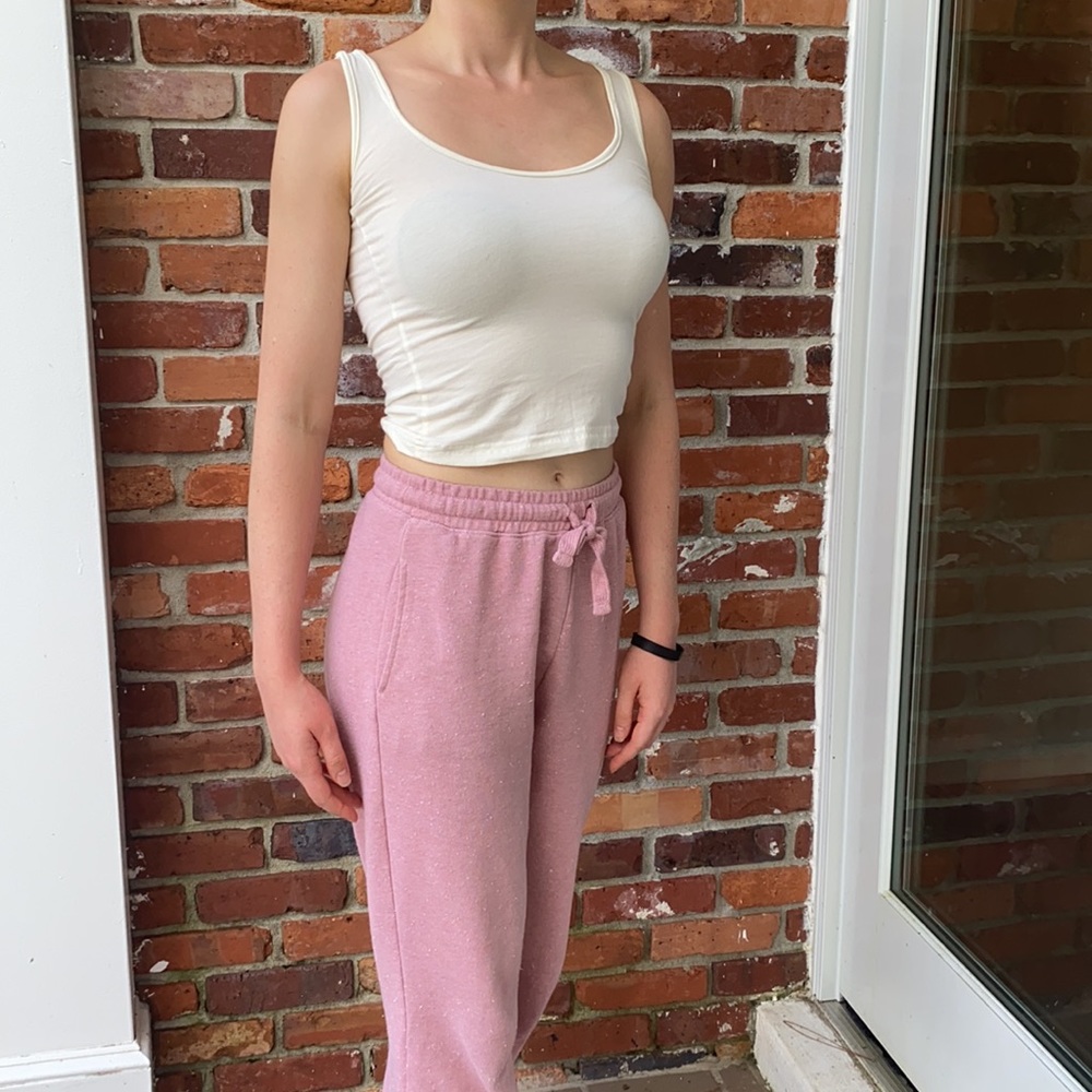 Cream crop top